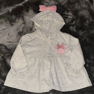 Disney baby Minnie Hooded Cardigan Jacket size 6/9m